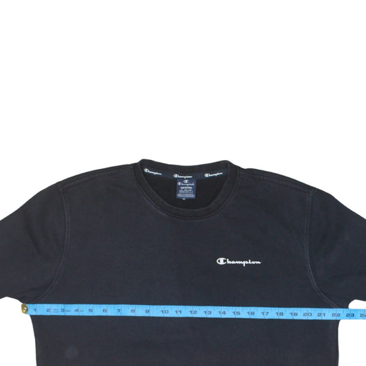 Champion Men's Black Medium Crew Neck Pullover Sweatshirt