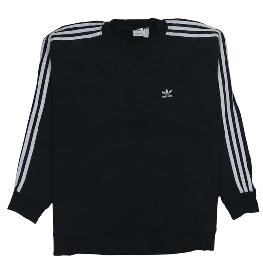 Adidas Women Black Crew Neck Pullover Sweatshirt UK 10