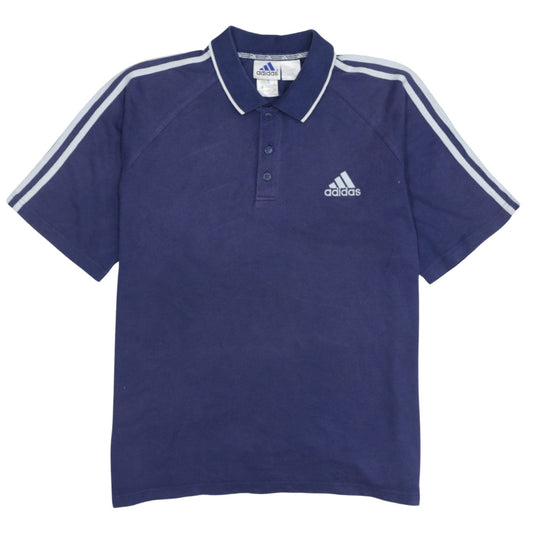 Adidas Men's Blue Short Sleeve Polo Shirt Size M