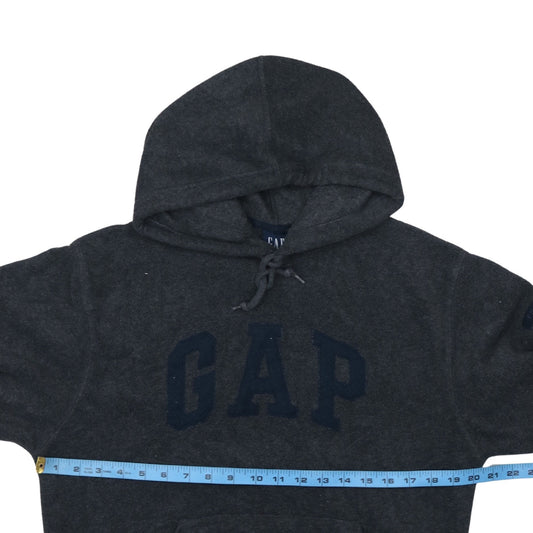 GAP Men Grey Pullover Hoodie XS Logo Fleece Sweatshirt