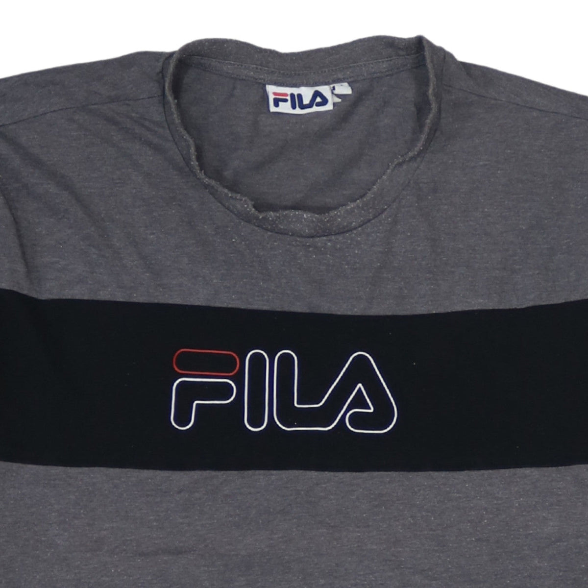 Additional view of Fila Men's Grey Colourblock Logo T-Shirt, size M