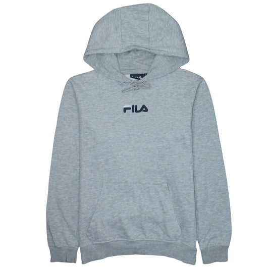 FILA Men's Small Grey Pullover Hoodie Embroidered Logo