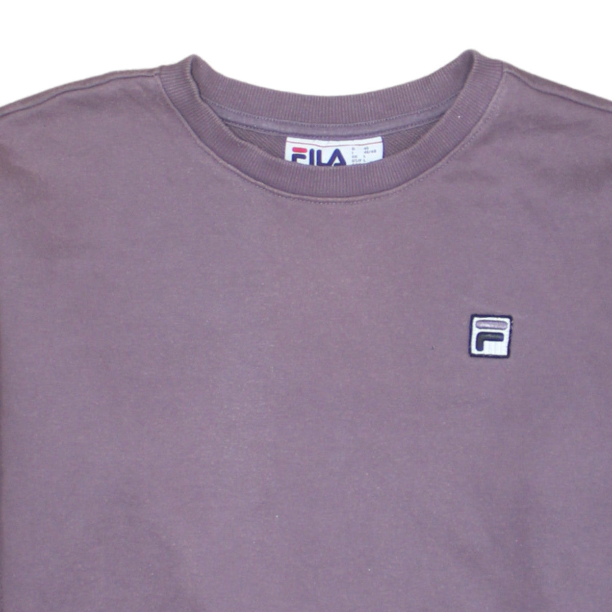 Additional view of Fila Men Brown Crew Neck Pullover Sweatshirt, size L, Classic Logo