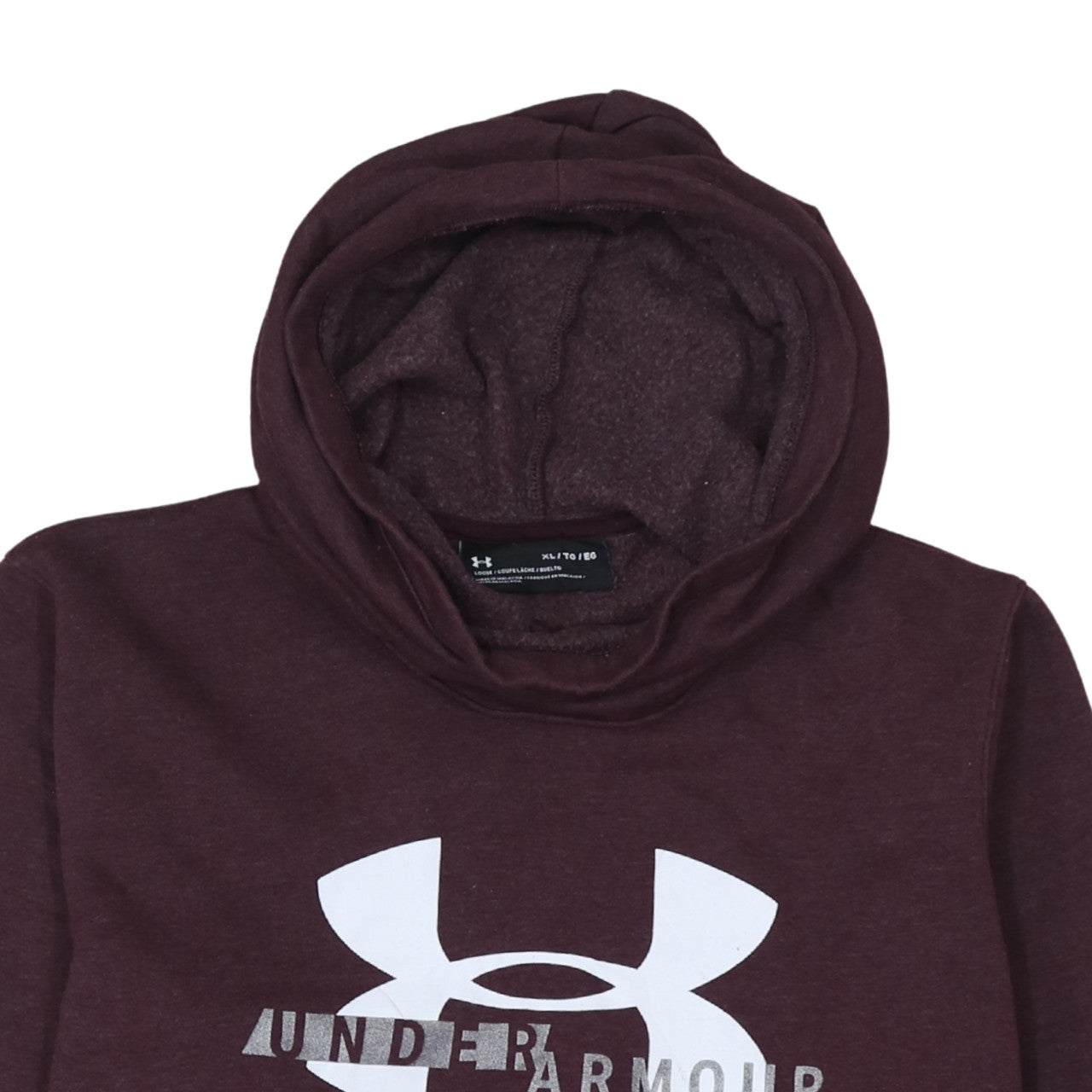 Under Armour Men's Brown XL Pullover Hoodie with Logo Print