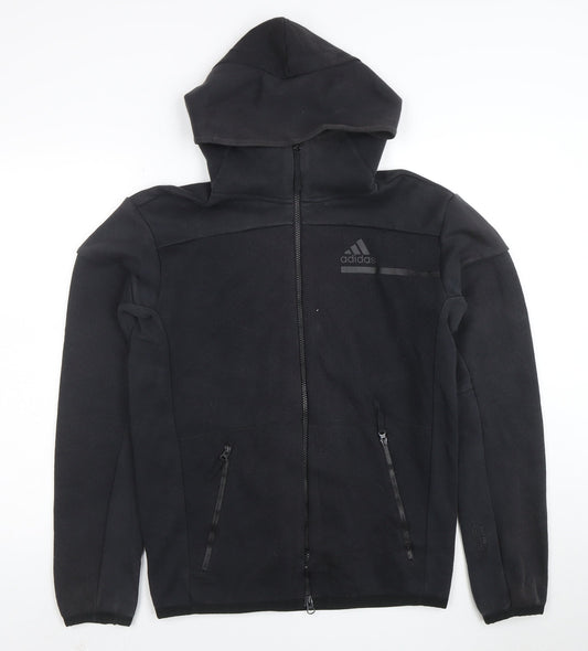 adidas Men's Black Full Zip Hoodie Size S Regular Fit Sportswear