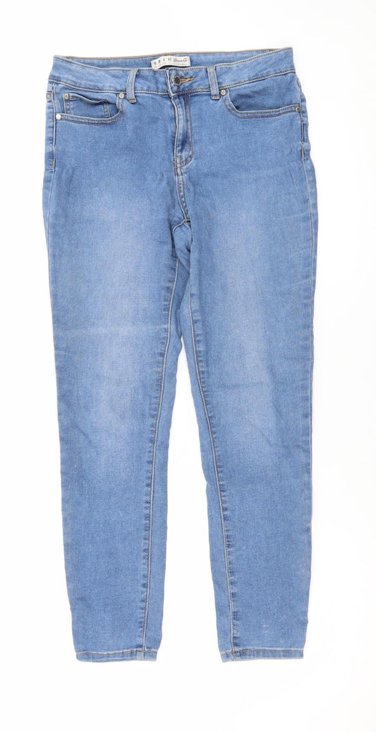 Additional front view of Denim Co. Women's Blue Skinny Stretch Jeans, size 10