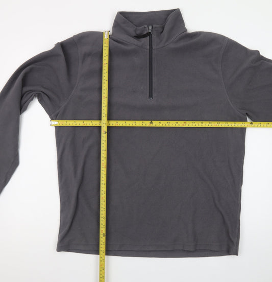 Regatta Men’s Grey Fleece 1/4 Zip Pullover Sweatshirt Size L