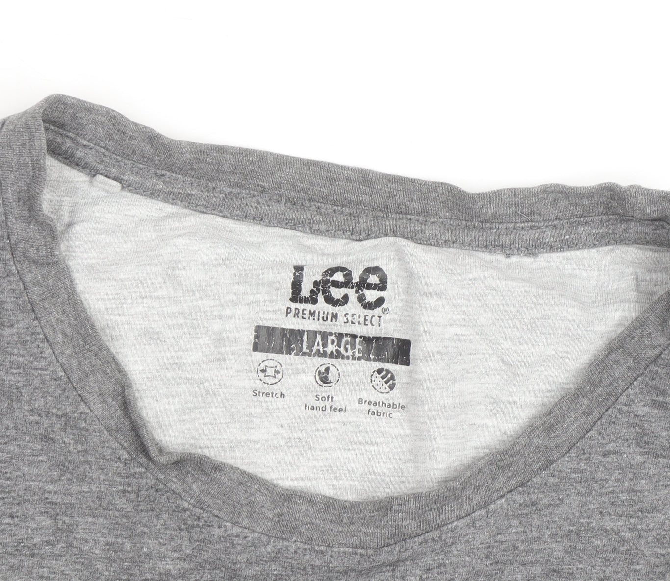 Lee Men’s Grey Long Sleeve Crew Neck Jersey Top Size L