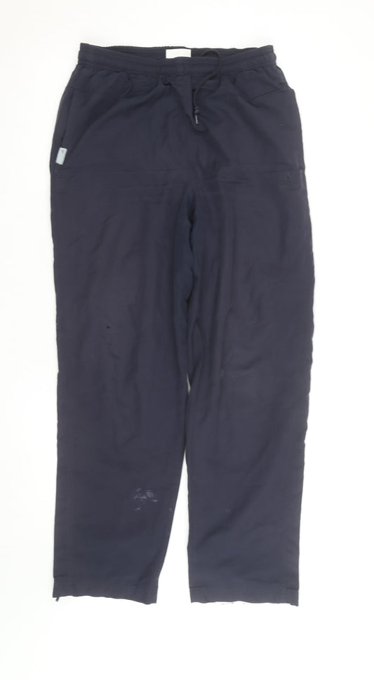 Adidas Men's Blue Track Pants M Regular Fit Activewear Trousers