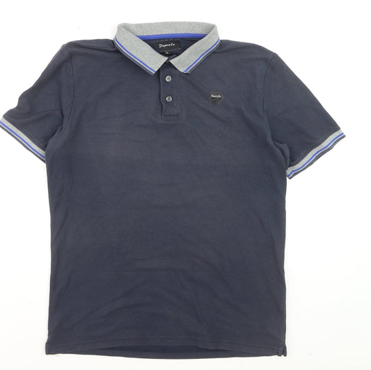 Dwyers & Co Men's Blue Collared Cotton Polo Shirt Size L