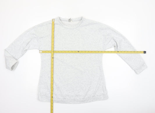 ASOS Women Grey Pullover Sweatshirt UK 10 Regular Fit Soft Fleece