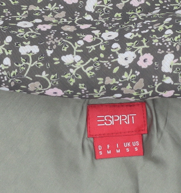 Esprit Women's Green Floral A-Line Midi Skirt Size S
