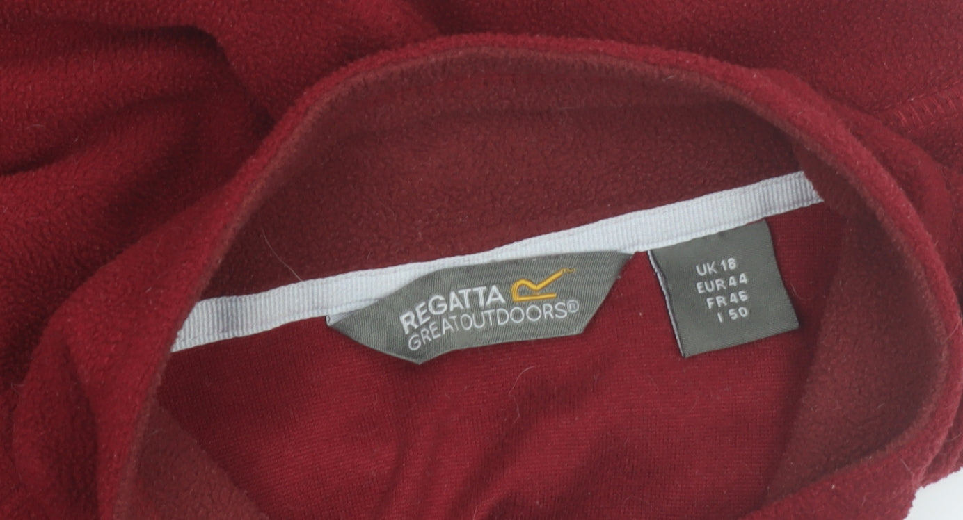 Regatta Great Outdoors Womens Red Fleece Pullover Sweatshirt UK 18