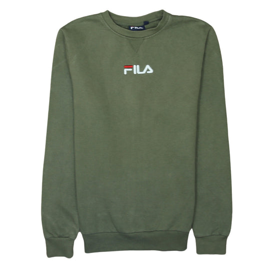 Fila Men’s Green Crew Neck Pullover Sweatshirt Size S