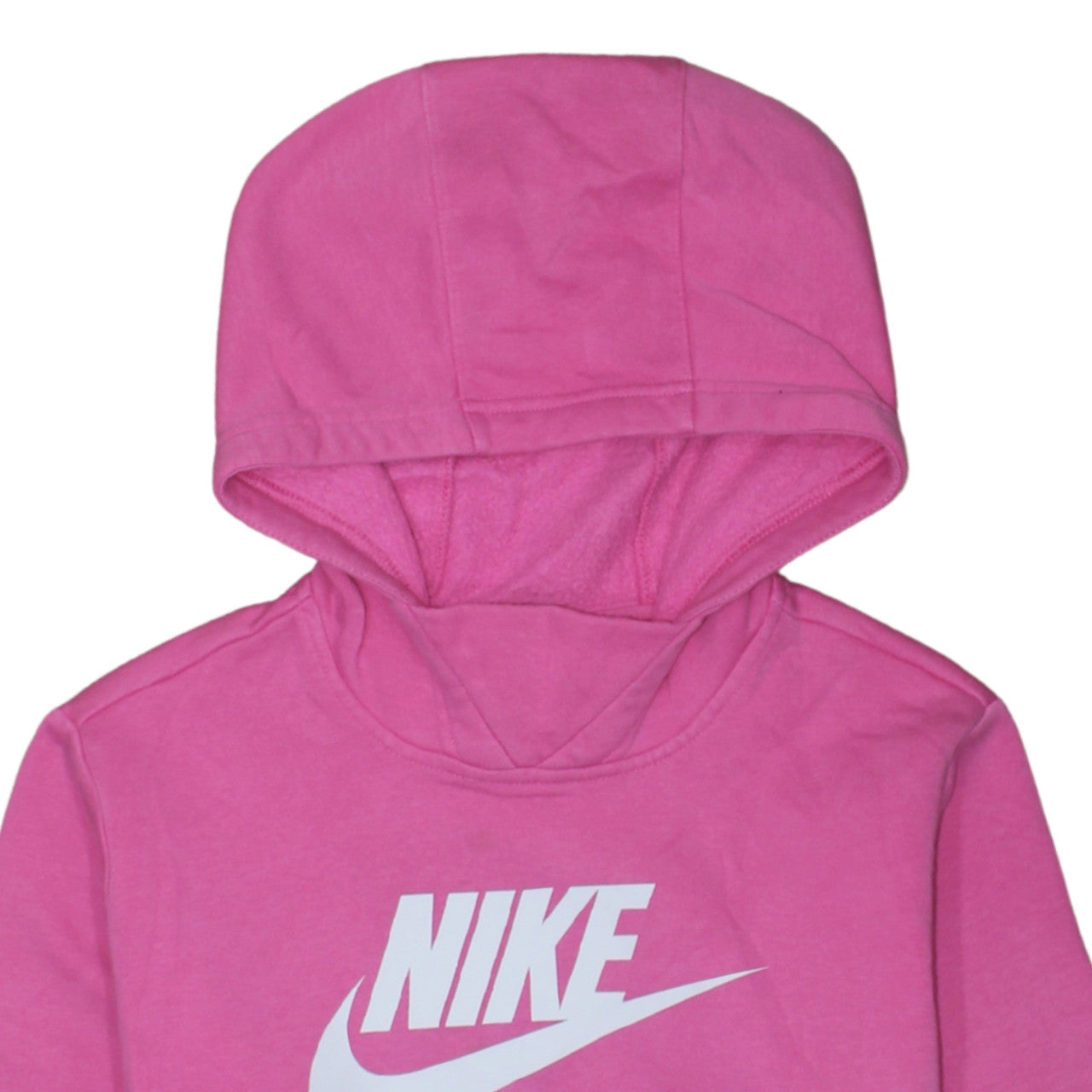 Nike Girls Pink Pullover Hoodie Sweatshirt Size 146 Fleece Logo Hooded