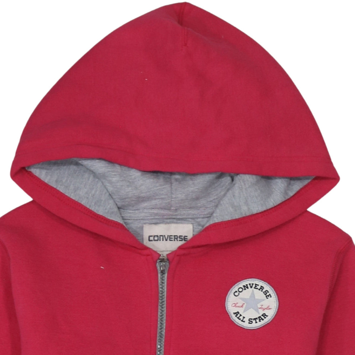 Additional view of Converse girls’ red full zip hoodie xl 13-15 years cotton blend all star