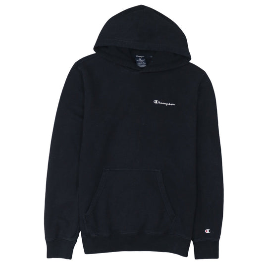 Champion Men’s Black Pullover Hoodie Large Logo Fleece Sweatshirt