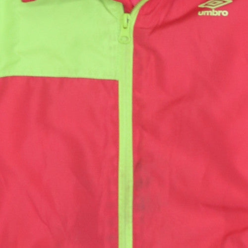 Additional view of Umbro girls’ pink lightweight windbreaker jacket size 152cm