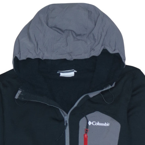 Columbia Mens Black Grey Full Zip Hooded Sweatshirt S
