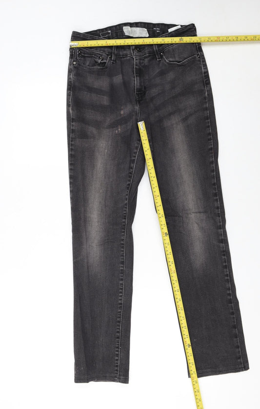 Levi's Women's Black Straight Leg Jeans Size 12 W29 L34