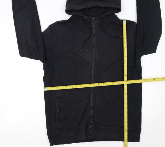 Hugo Boss Men's Black Full Zip Hoodie Size L Cotton Blend