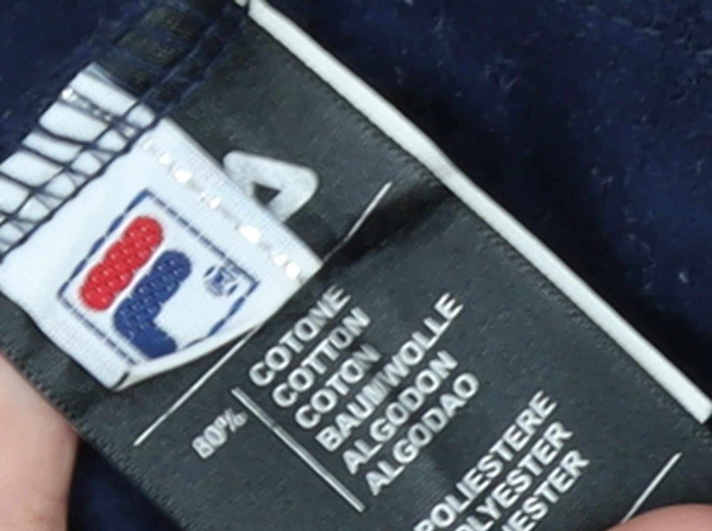 Additional view of Fila women’s navy blue pullover hoodie l cotton blend logo