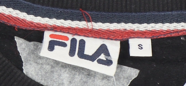 Additional view of Fila men’s black small pullover sweatshirt crew neck graphic logo