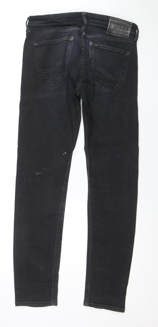 Lee Men's Black Malone Slim Fit Straight Leg Jeans W28 L30