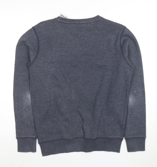 Tommy Jeans Men Blue XS Classic Fit Crew Neck Sweatshirt