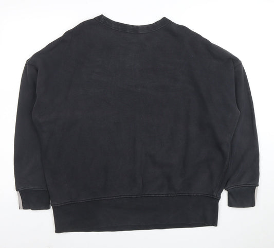 Adidas Originals Black Cotton Crew Neck Sweatshirt Women's XL