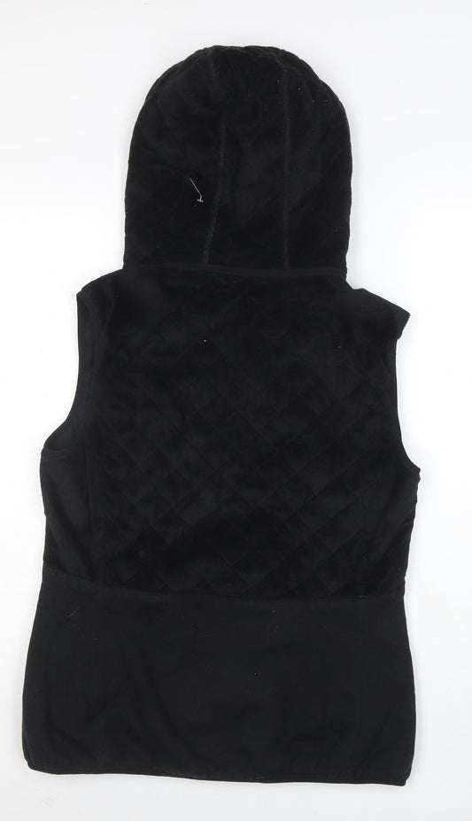The North Face Women's Black Quilted Hooded Fleece Waistcoat L