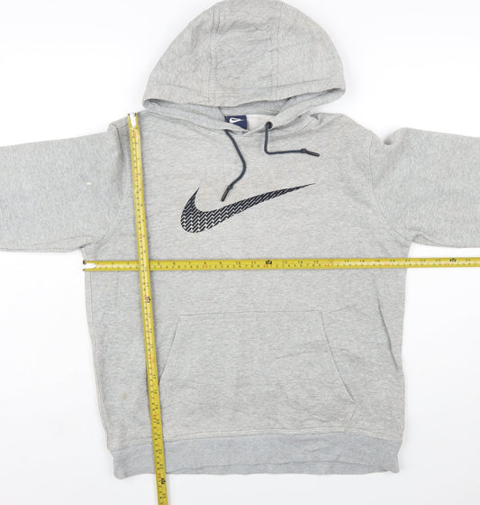 Nike Men's Grey Pullover Hoodie M Graphic Logo Sportswear