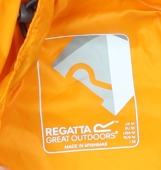 Regatta Men's Orange Hooded Waterproof Windbreaker Jacket Size M