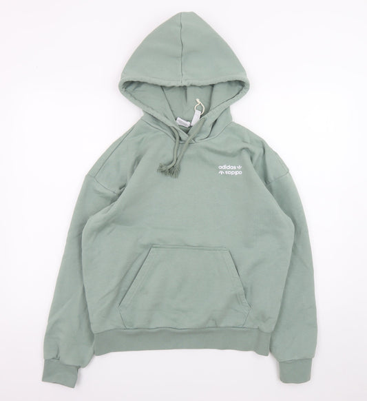 Adidas Women's Green Hoodie Size XS Pullover Cotton Blend