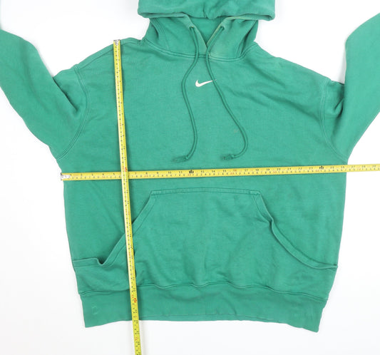 Nike Men's Green Pullover Hoodie L Regular Fit Fleece Sweatshirt