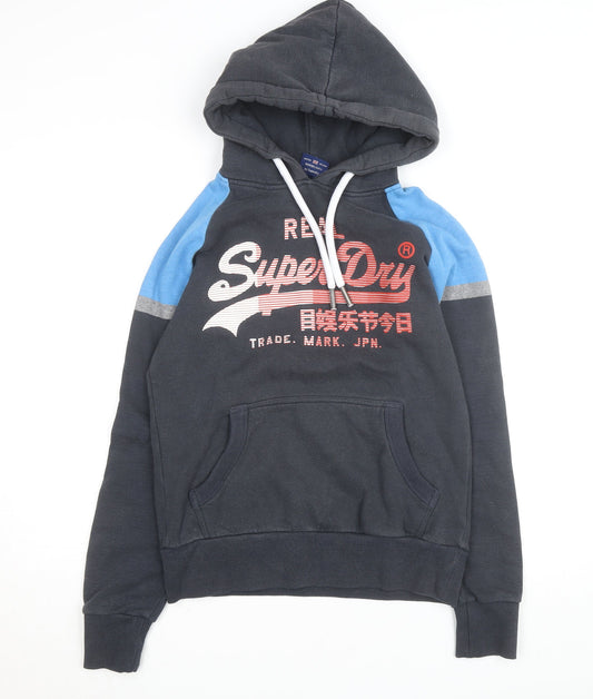 Superdry Men's Black XS Pullover Hoodie with Graphic Print