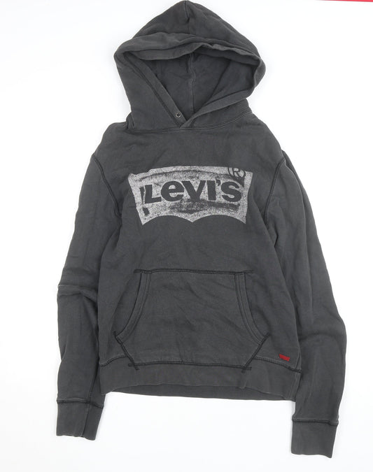 Levi's Men's Grey Pullover Hoodie Small Classic Logo