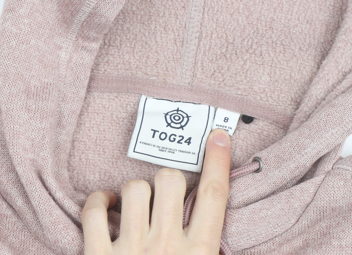 TOG24 Womens Pink Long Sleeve Pullover Hoodie Size 8