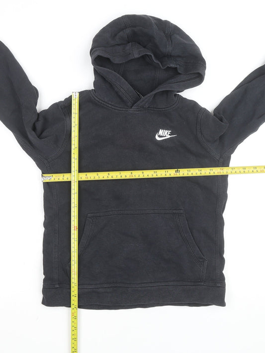 Nike Boys Black Pullover Hoodie M 10-11 Years Fleece Hooded Sweatshirt