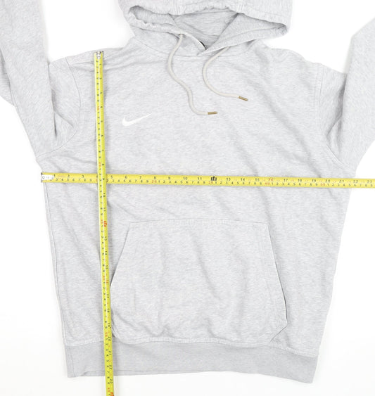 Nike Men's Grey Pullover Hoodie Size M Fleece Regular Fit