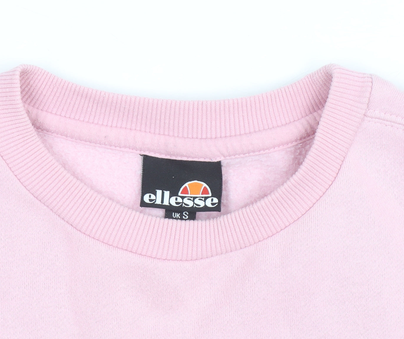 Additional view of Ellesse Women's Pink Crew Neck Sweatshirt UK S Casual Logo Fleece