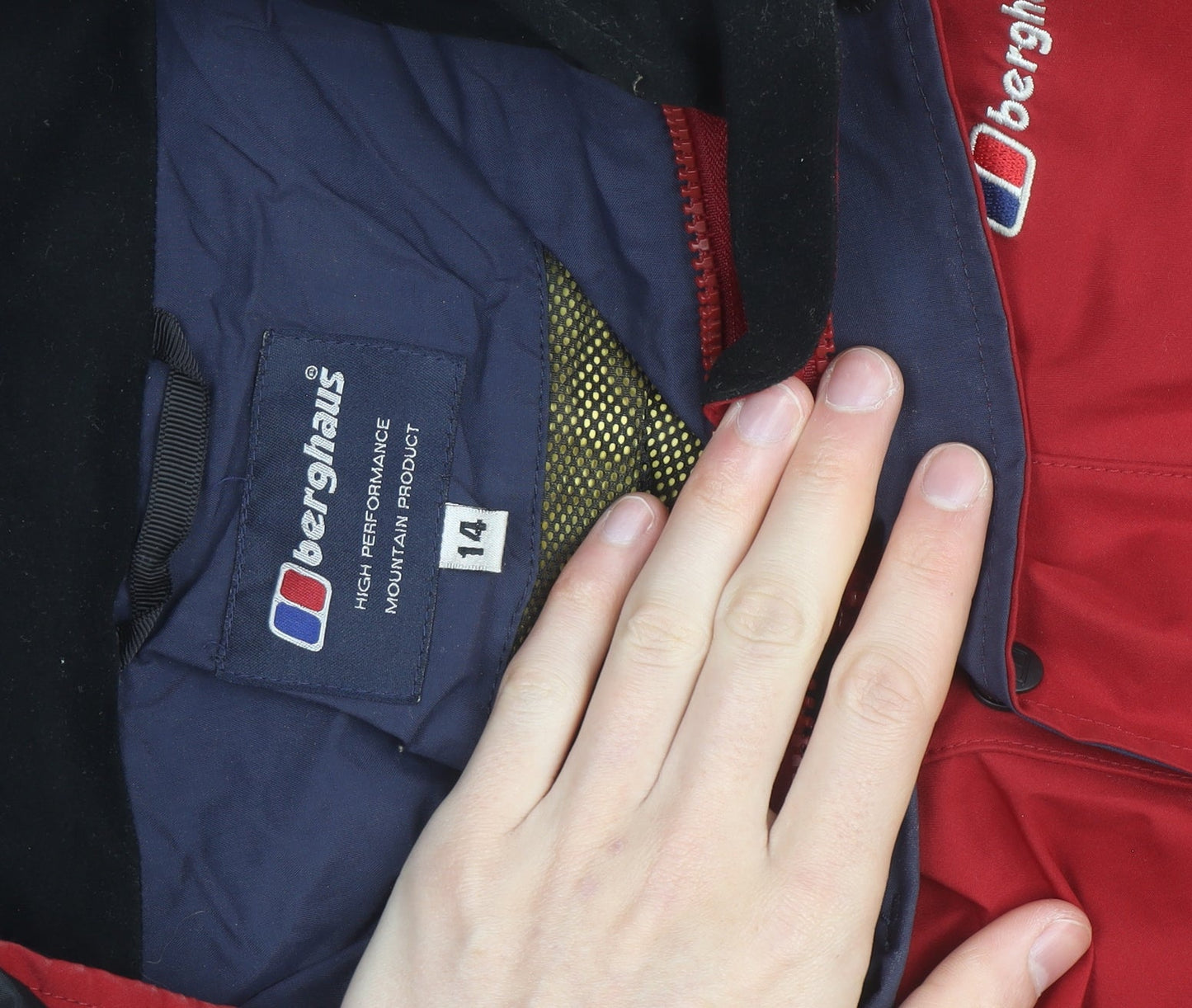 Berghaus Womens Red Waterproof Hooded Parka Jacket Size 14