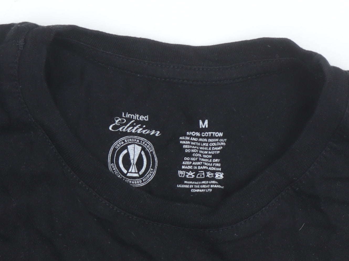 Limited Edition Bayer 04 Leverkusen Black Men's M Cotton T-Shirt