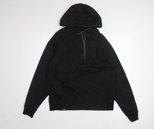Champion Men's Black Pullover Hoodie Medium Sportswear