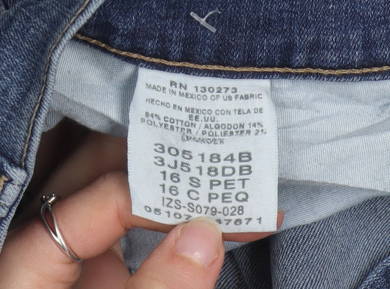 Additional view of Lee women’s blue relaxed fit straight leg denim jeans, size UK 16