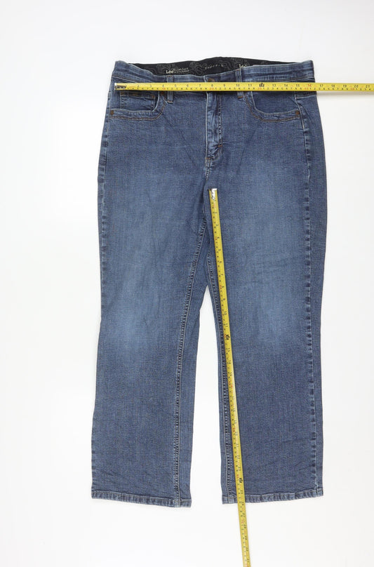 Lee Women Blue Size 14 Petite Straight Comfort Denim Jeans
