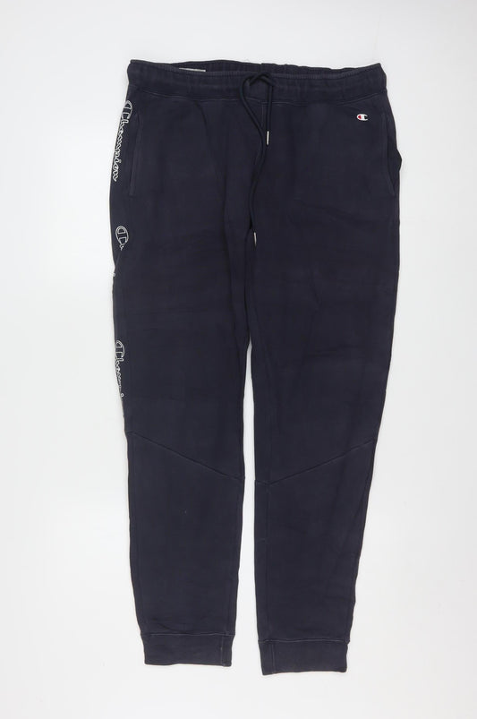 Champion Men's Black Medium Joggers Cotton Blend Activewear Trousers