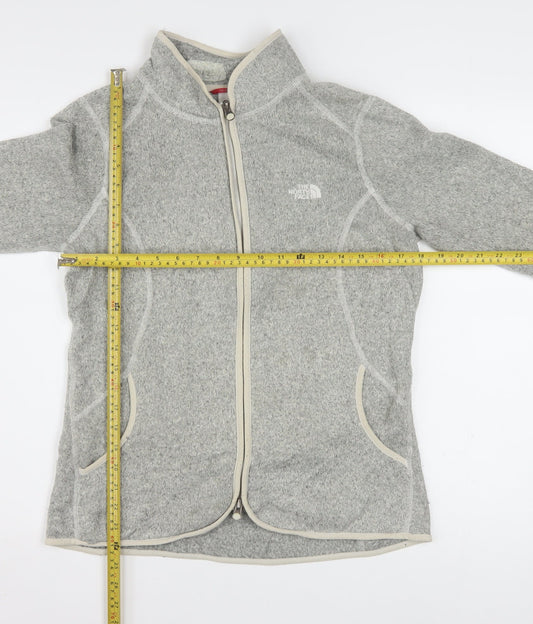 The North Face Women's Grey Fleece Full Zip Jacket Size M
