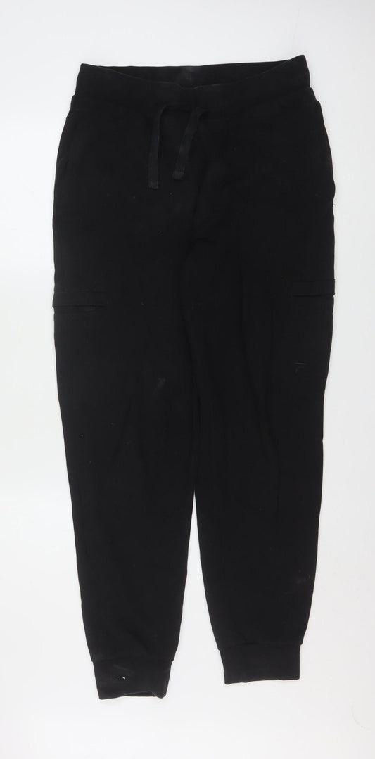FILA Mens Black Jogger Trousers Size M Regular Fit Cotton Blend