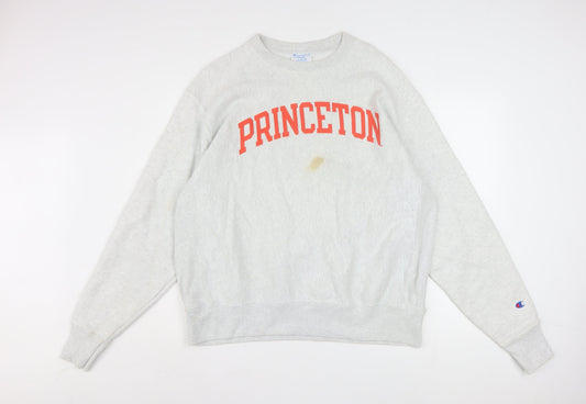 Champion Princeton Grey Reverse Weave Womens Large Sweatshirt